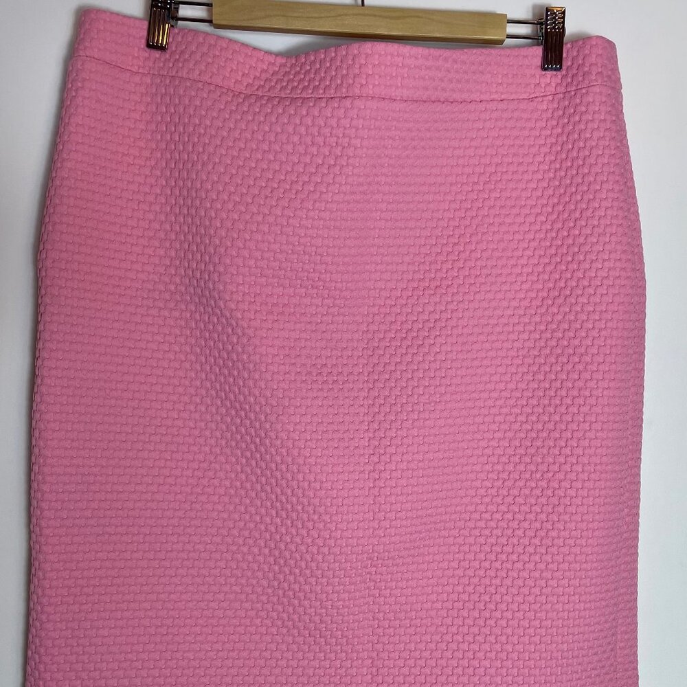 J. Crew Textured Pencil Skirt Pink Size 16